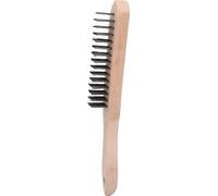 KS Tools 201.2311-E Cepillo de mano de alambre de acero de 4 hileras, 290mm, colgador