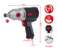 KS Tools 3/4" Hochleistungs-Druckluft-Schlagschrauber, 1690Nm 3/4" Pulgadas
