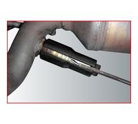 KS Tools 150.2127 Llave de vaso de 3/8'' para sondas lambda, profunda, ranurada, 22 mm