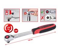 KS Tools 3/8" Slimpower Carraca Reversible 72 Diente Trinquete Llave de Tubo