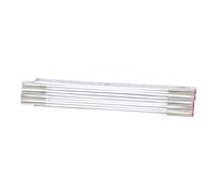 KS Tools 300.0062 Regla plegable de madera, blanca, 2 m