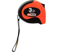 KS Tools 300.0113 Cinta métrica con bloqueo y clip para cinturón, negra-rojo, 3m