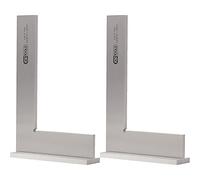 KS Tools 300.0210 Escuadra De Taller Con Tacón (Tamaño: 100 Mm), 100Mm + 300.0209 Escuadra De Taller Con Tacón (Tamaño: 75 Mm), 75Mm