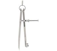 KS Tools 300.0411 - Compás de puntas con resorte con soporte para lápiz y tuerca de ajuste, radio (tamaño: 210 mm)