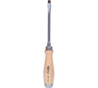 KS Tools 300.1054-E ERGOTORQUE WOODmax Destornillador con mango de madera, ranurado, 7x125mm, colgador