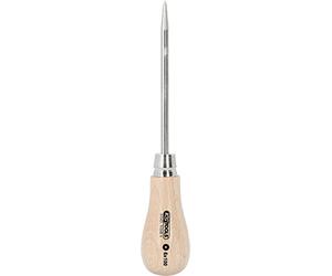 KS Tools 300.1081 - Lezna con casquillo percutor y mango de madera de haya sellado (tamaño: 190 mm, diámetro 6,0 mm)
