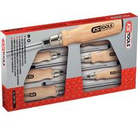 KS Tools 300.1100 ERGOTORQUE WOOD Juego de destornilladores con mango de madera, 6 pzs