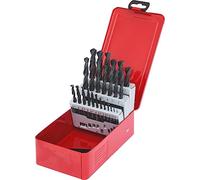 KS Tools 330.1613 Juego de brocas helicoidales HSS-R en casete de chapa de acero, 25 pzs, 1-13 mm