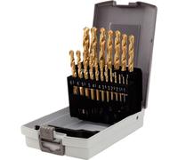 KS Tools 330.4620 Juego de brocas helicoidales HSS TiN en casete de plástico 19 pzs 1-10 mm