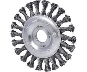 KS Tools 340.0043 Cepillo redondo de acero trenzado, ø 125 mm, alambre de acero 0,50