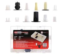 KS Tools 420.0925 Juego de clips de sujeción - tuercas de plástico, 350 pzs