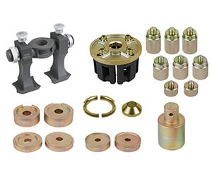 KS Tools 440.9998 Juego de herramientas universales para desmontaje y montaje de rodamientos de rueda compactos, 33 pzs