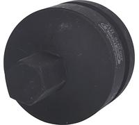 KS Tools 450.0476 1" Llave de vaso de impacto con punta para tornillos con encastre hexagonal, corta, 17 mm