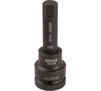 KS Tools 450.0496 1" Llave de vaso de impacto con punta para tornillos con encastre hexagonal, larga, 30 mm