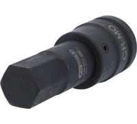 KS Tools 450.0497 1" Llave de vaso de impacto con punta para tornillos con encastre hexagonal, larga, 32 mm