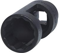 KS Tools 455.0032 Llave de vaso de 12 cantos para inyectores diésel de 1/2", 27 mm