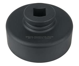 KS Tools 460.3330 Llave para tuercas de eje de 1", 8 cantos, corta, 120 mm