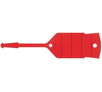 KS Tools 500.8019 Etiqueta para llave con lazo, roja, 500 unidad