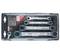 KS Tools Juego de llaves de estrella dobles de carraca 503.4364 Torx-E GEARplus, 4 pzs