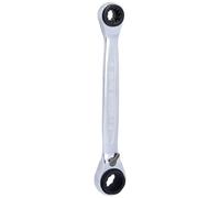 KS Tools 503.4565 Llaves de tuerca de carraca dobles GEARplus 4 en 1,reversibles, 10x13x17x19 mm