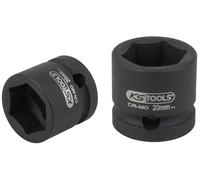 KS Tools 515.0068 Llave de vaso de impacto hexagonal de 1/2", extracorta, 20,0 mm