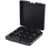 KS Tools 515.0900 - Pack de 13 piezas con llaves de vaso de impacto (tamaño: en bandeja 1/6, entrecaras 10-24 mm, 1/2")