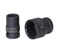 KS Tools 515.0903 1/2" Llave de vaso de impacto de 12 cantos, corta, 1/2"