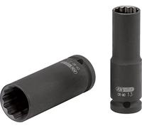 KS Tools 515.0948 1/2" Llave de vaso de impacto de 12 cantos, larga, 16 mm