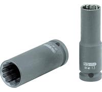 KS Tools 515.0952 1/2" Llave de vaso de impacto de 12 cantos, larga, 19 mm