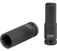 KS Tools 515.0954 1/2" Llave de vaso de impacto de 12 cantos, larga, 21 mm