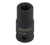 KS Tools 515.1068 1/4" Llave de vaso de impacto Torx-E, corta, E8