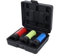 KS Tools 515.1070 - Pack de 3 piezas con llaves de vaso especiales para ruedas, muy robusto (entrecaras 17-19 - 21 mm, 1/2")