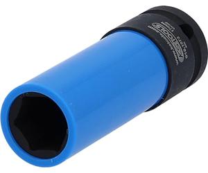 KS Tools 515.1073-E Llave de vaso de impacto robusta 1/2" para llantas de aluminio, larga, 17 mm, colgador
