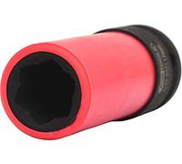 KS Tools 515.2055 Llave de vaso de impacto de perfil especial para llantas de aluminio de Mercedes, larga, 17 mm