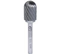 KS Tools 515.3246 Fresa con vástago HM cilíndrica de punta redonda forma C, 16 mm