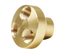 KS Tools 515.3375 - Distribuidor de aire comprimido triple, latón (41 mm, 1/4")