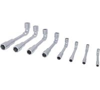 KS Tools 517.0452 - Pack de 8 piezas con llaves de pipa, en caja de cartón, curvadas 90° (tamaño: 8-24 mm)