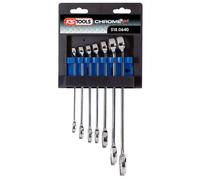 KS Tools 518.0640 Juego de llaves combinadas CHROMEplus, en ángulo, 9 pzs