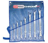 KS Tools 518.3100 Juego de llaves de boca estrellada doble CHROMEplus, 8 pzs, pulgada