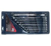 KS Tools 519.0660 - Pack de 10 piezas con llaves combinadas Chrome, extra largas (entrecaras 10-19 mm)