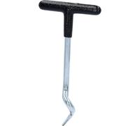 KS Tools 550.1074 Herramienta de gancho con mango en T, forma de S, pequeña, 120mm