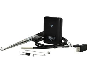 KS Tools 550.7510 Juego de videoscopio wifi con sonda de cámara frontal HD a 0° de Ø 5,5 mm, 7 pzs