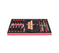 KS Tools 711.0018 SCS Juego de limas, cinceles y martillos, 18 pzs, en sistema modular 1/1