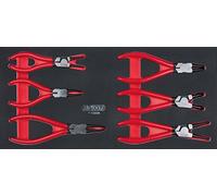 KS Tools 713.5006 SCS Juego de alicates para circlips, 6 pzs, en sistema modular 1/3