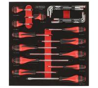 KS TOOLS 714.0158 Juego de herramientas de 3 cajones para carro, 158 piezas