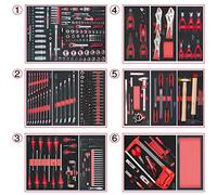 KS Tools 714.0452 - Lote de herramientas, 6 cajones para carrito con un total de 455 piezas