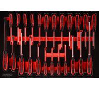KS Tools 811.0024 Juego de destornilladores en inserto de gomaespuma, 24 pzs