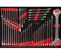 KS Tools 811.0046 Juego de llaves fijas en inserto de gomaespuma, 46 pzs
