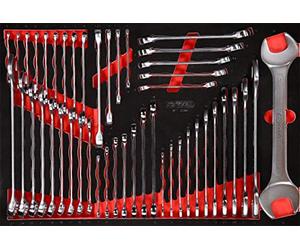 KS Tools 811.0046 Juego de llaves fijas en inserto de gomaespuma, 46 pzs