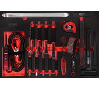 KS Tools 811.1017 Juego de martillos y cinceles en inserto de gomaespuma, 17 pzs